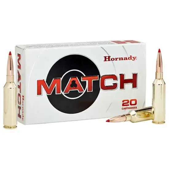 Hornady 82180 Match 300 Win Mag 195 gr Extremely Low Drag-Match 20 Round Box