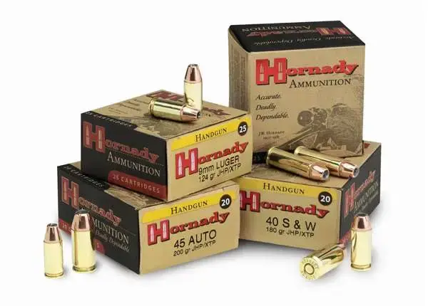 Hornady Custom, 9mm, XTP-HP, 124 Grain, 25 Rounds.