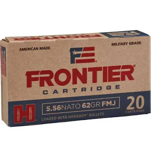 Frontier Cartridge FR2615 Rifle 5.56x45mm NATO 62 gr Full Metal Jacket (FMJ) 150 Round Box