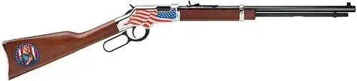 Henry H004SFF Golden Boy Stand For the Flag Edition Lever Action 22 Short,Long,LR 16 LR/21 Short 20" Octagon Barrel Nickel Plated American Walnut Right Hand