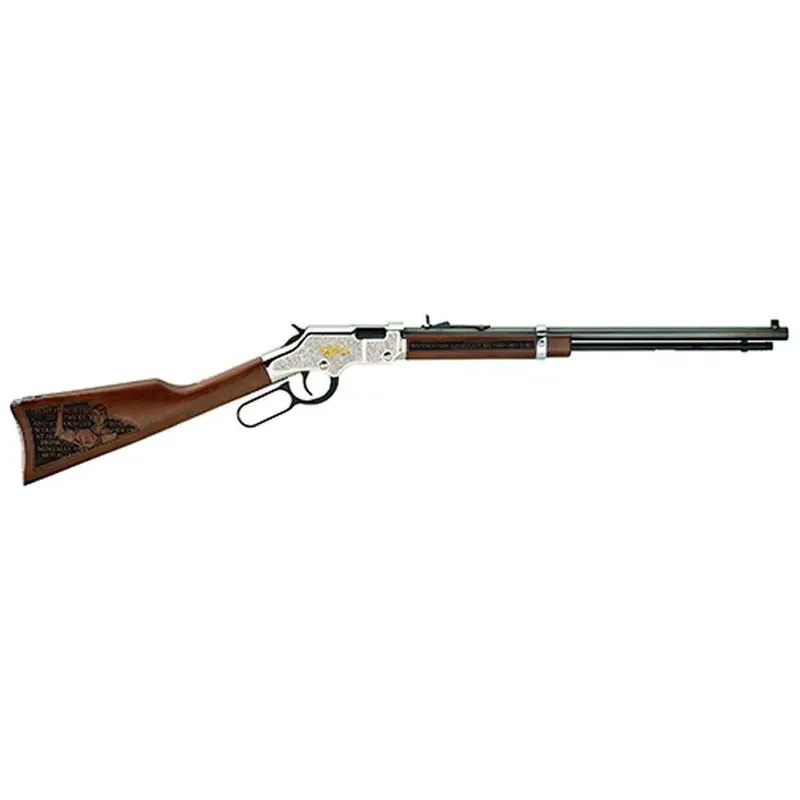 Henry H004STS Golden Boy Salute to Scouting Tribute Edition 22 Short,Long,LR 16 LR/21 Short + 1 20" Octagon Barrel Nickel Plated American Walnut Right Hand
