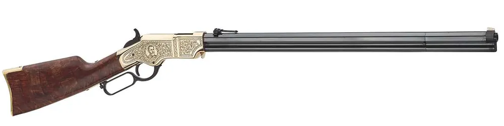 Henry H001BTH BT Henry 200th Anniversary Edition 44-40 Win 13+1 24.50" Fancy American Walnut w/Straight Grip Stock, Polished Brass Ambidextrous Hand