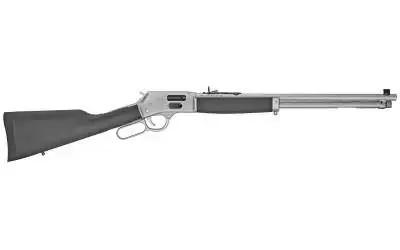 Henry H012GMAW Big Boy All Weather Side Gate 357 Mag, 38 Special 10+1 20" Stained Hardwood Satin Hard Chrome Right Hand