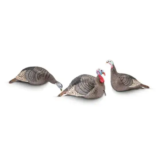 Hunters Specialties 100006 Strut-Lite Flock Turkey Decoy 3 Pack