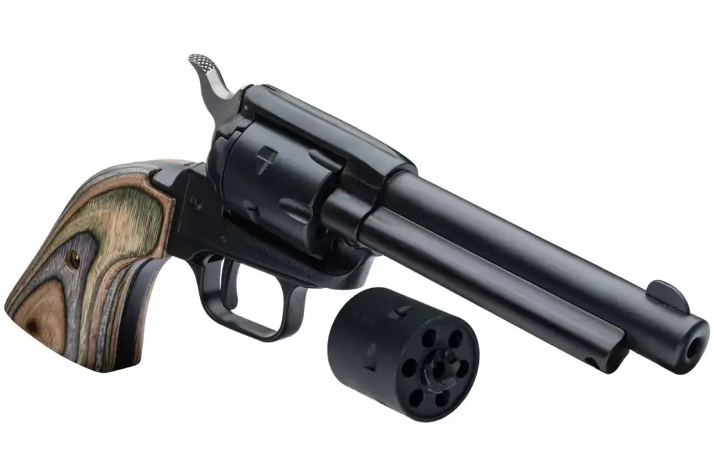 Heritage Mfg RR22MBS4 Rough Rider Small Bore 22LR,22 WMR 6 Round 4.75" Black Camo Laminate Grip