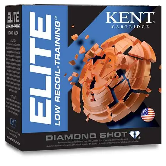 Kent Cartridge E12L248 Elite Low Recoil/Training 12 Gauge 2.75 7/8 oz 8 Shot 25 Round Box