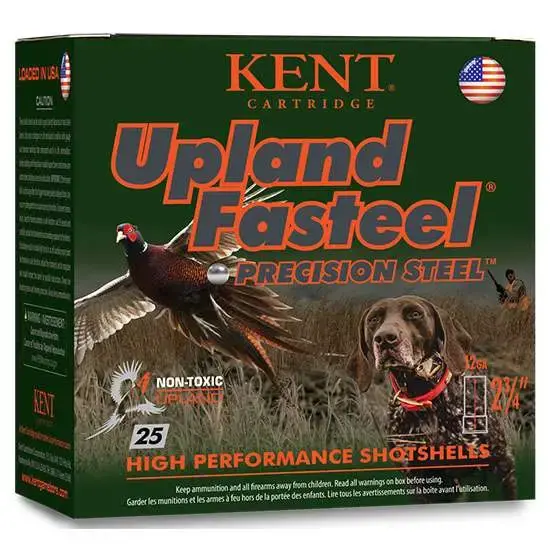 Kent Cartridge K122US326 Fasteel 12 Gauge 2.75 1 1/8 oz 6 Shot 25 Round Box