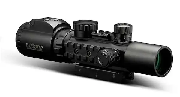 Konus 7170 KonusPro AS-34 2-6x 28mm Obj 54-22 ft @ 100 yds FOV 34mm Tube Black Matte Finish Dual Illuminated Engraved Mil-Dot