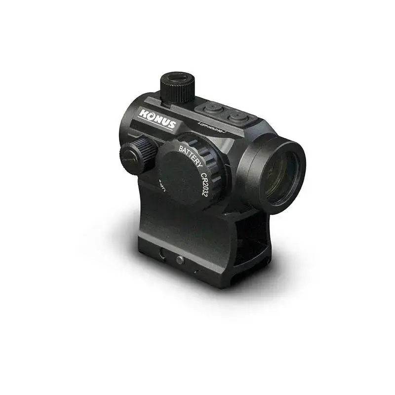 Konus 7217 Nuclear 1x 22mm 3 MOA Dual Illuminated Red/Green Dot Matte Black w/Dual Riser