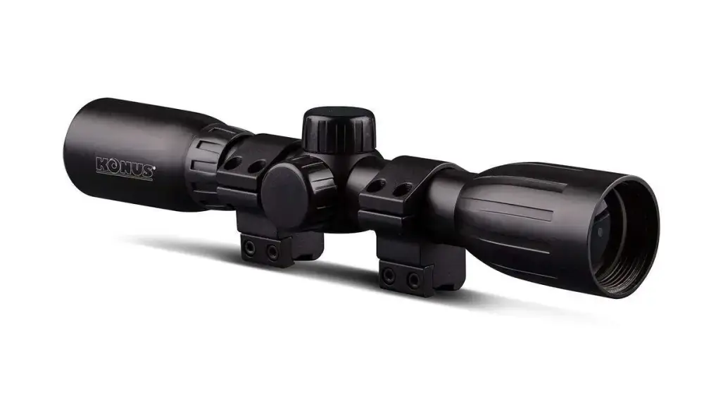 Konus 7350 KonusFire 4x 32mm Obj 23.7 ft @ 100 yds FOV Black Finish 30/30 w/Rings
