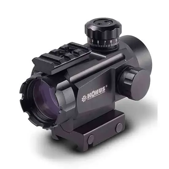 Konus Konussight Tactical Red Dot 1x 40mm Illuminated Multi-Reticle Red/Green Dot Matte Black