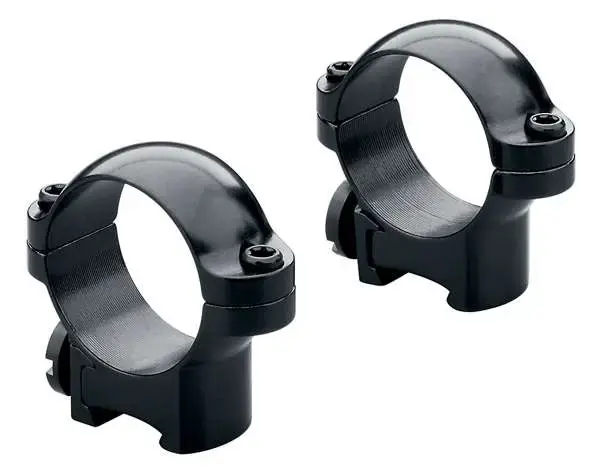 Leupold 49949 Ringmount Rings Leupold Cross Slot Base .22 Rimfire 1" Low Black Gloss