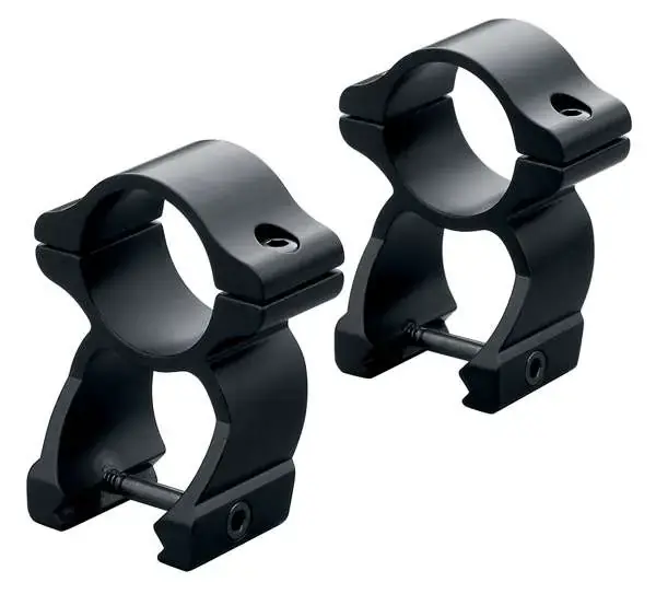 Leupold 57395 Rifleman Rings See-Thru Leupold Cross Slot Base 1" High Black Gloss