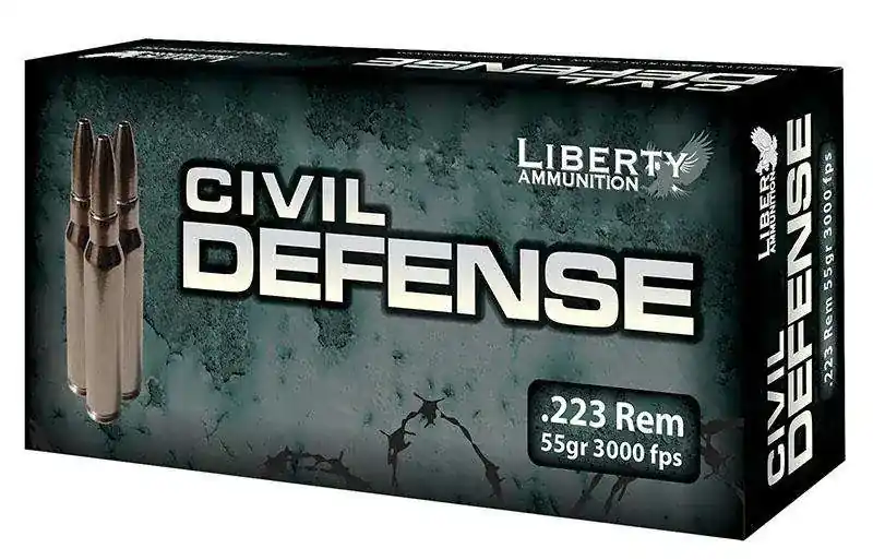 Civil Defense .223 Rem 55GR Copper Mono Frag HP Lead Free 20RD
