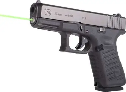 LaserMax LMSG519G Guide Rod Laser Green 5mW 520 nm Wavelength Black for Glock 19, 19 MOS, 19X Gen5