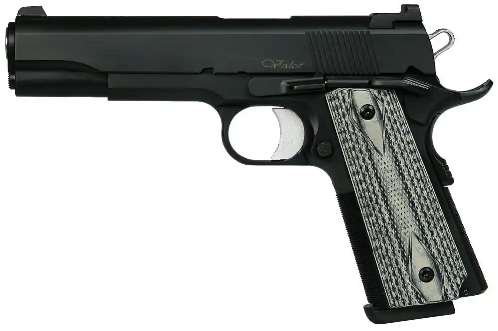 Dan Wesson 01966 Valkyrie 45 ACP Single 4.25" 8+1 Black/Gray Slimline G10 Grip Duty Black Finish Slide