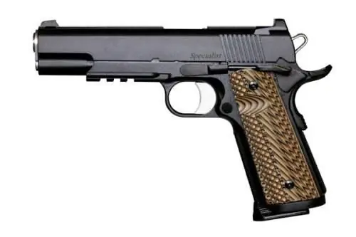 Dan Wesson 01992 Specialist 45 ACP Single/Double 5" 8+1 Brown VZ Operator II G10 Grip Black Stainless Steel Slide