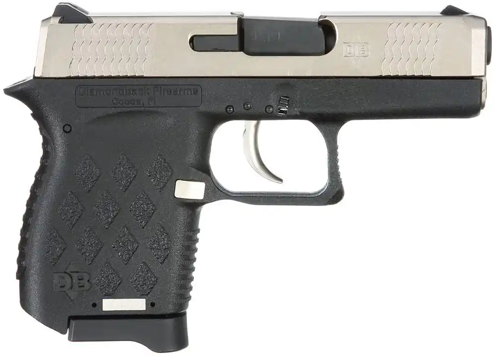 Diamondback DB9 Micro-Compact Double 9mm Luger 3" 6+1 Black Polymer Grip/Frame Grip Exo Nickel Boron