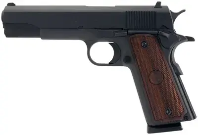 Llama LM138SB 1911 Max-I 38 Super 5" 9+1 Blued Hardwood w/MAC Logo Grip