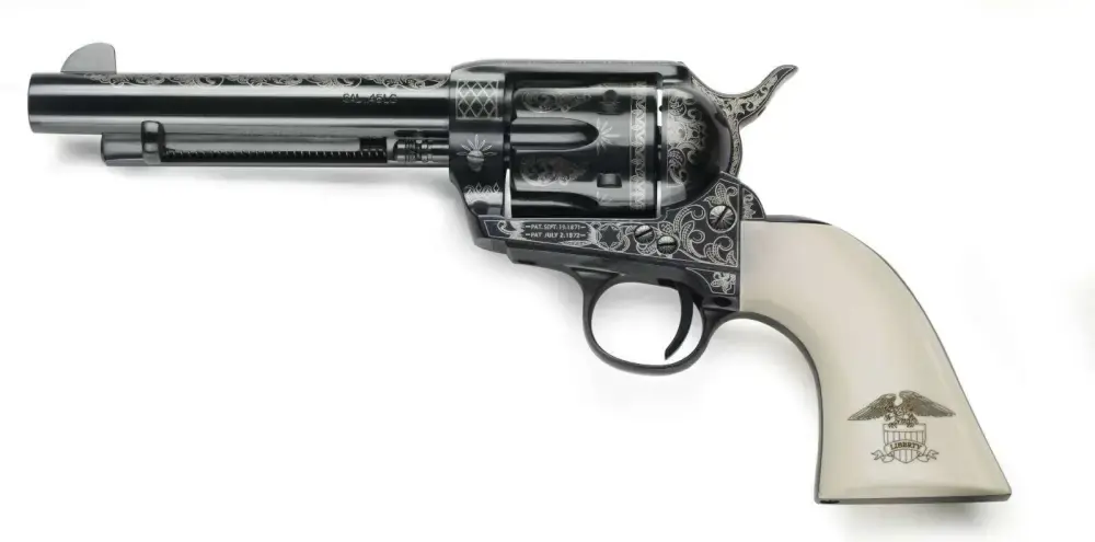 EMF SA REV GENERAL PATTON STNLSS ENGRVD SHERIFF HGR 357MAG 51/2" ULTRA IVORY GRIP