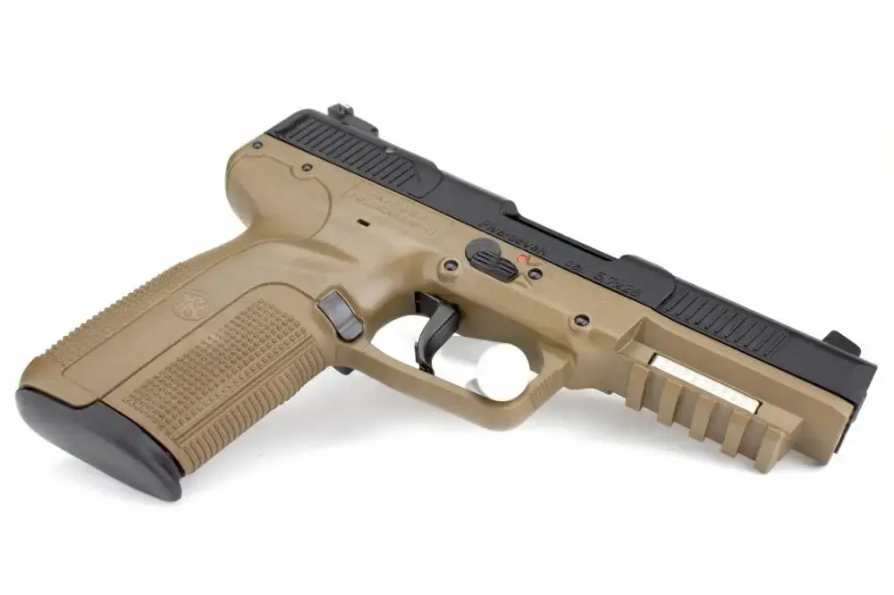 FN 3868929350 Five-seveN 5.7x28mm 4.80" 20+1 Flat Dark Earth Black Steel Slide Flat Dark Earth Polymer Grip Adjustable Sights