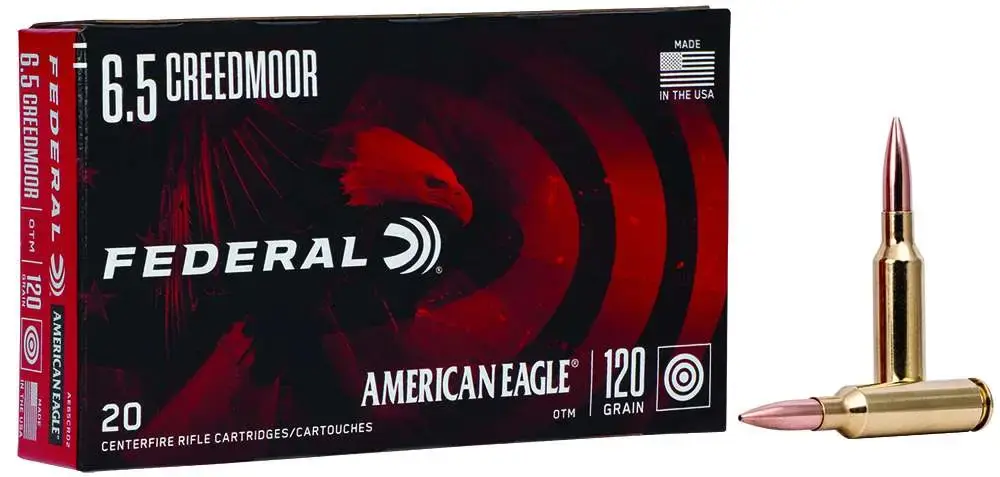 Federal AE65CRD2 American Eagle 6.5 Creedmoor 120 gr Open Tip Match (OTM) 20 Round Box