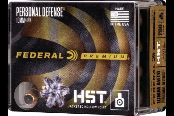 Federal P10HST1S Personal Defense 10mm Auto 200 gr HST Jacketed Hollow Point 20 Round Box