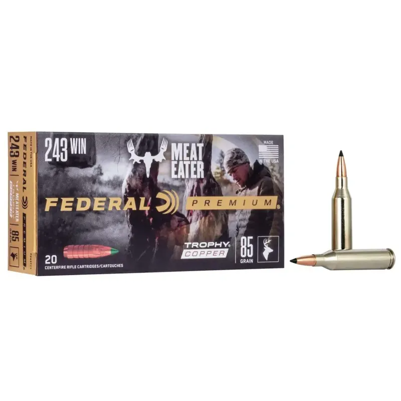 Federal P243TC1 Premium 243 Win 85 gr Trophy Copper (TC) 20 Round Box