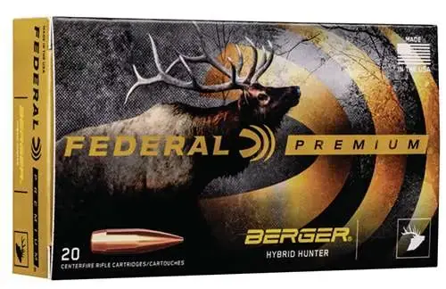 Federal P3006BCH1 Premium Berger Hybrid Hunter 30-06 Springfield 168 gr Berger Hybrid Hunter 20 Round Box