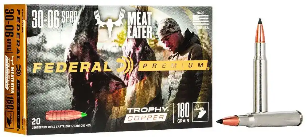 Federal P3006TC1 Premium 30-06 Springfield 180 gr Trophy Copper (TC) 20 Round Box