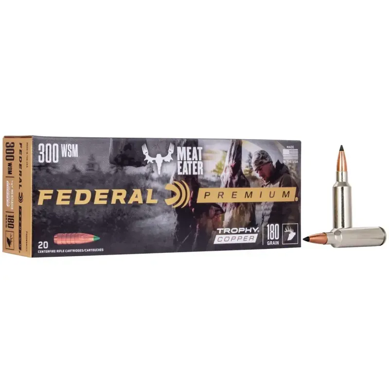 Federal P300WSMTC1 Premium 300 WSM 180 gr Trophy Copper (TC) 20 Round Box