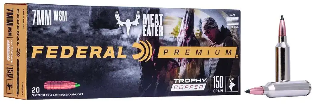 Federal P7WSMTC3 Premium 7mm WSM 150 gr Trophy Copper (TC) 20 Round Box
