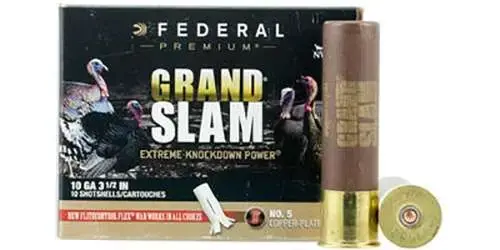 Federal PFCX101F5 Premium Grand Slam 10 Gauge 3.5 2 oz 5 Shot 10 Round Box