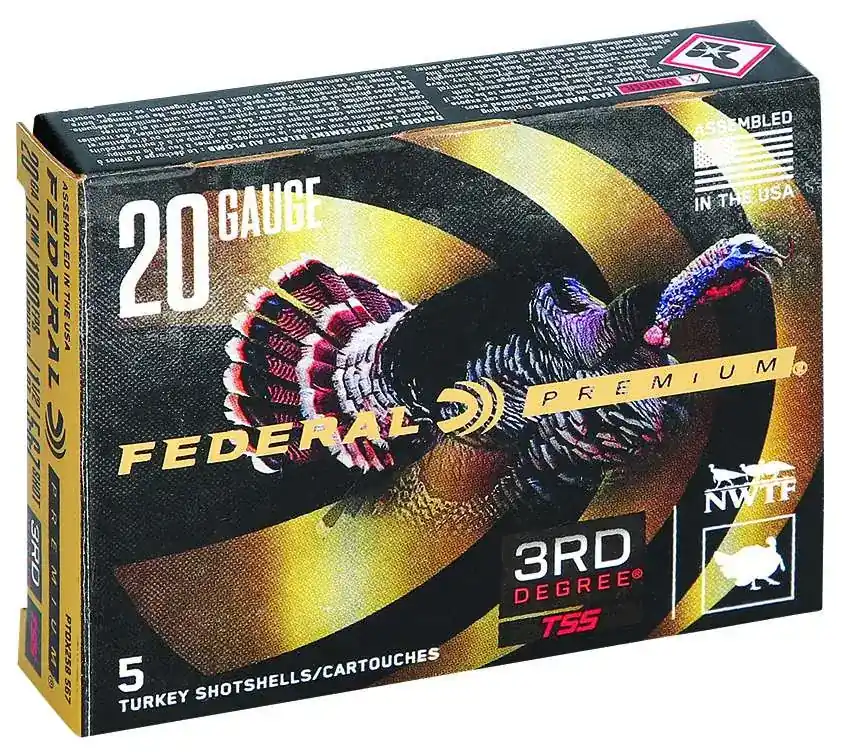 Federal PTDX258567 Premium 3rd Degree 20 Gauge 3 1 7/16 oz 5,6,7 Shot 5 Round Box