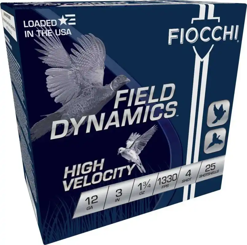 Fiocchi 123HV4 Optima Specific High Velocity 12 Gauge 3 1 3/4 oz 4 Shot 25 Round Box