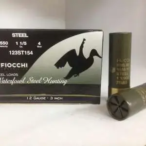 Fiocchi 123ST154 Speed Steel Warlock Steel 12 Gauge 3.00 1 1/5 oz 4 Shot 25 Round Box