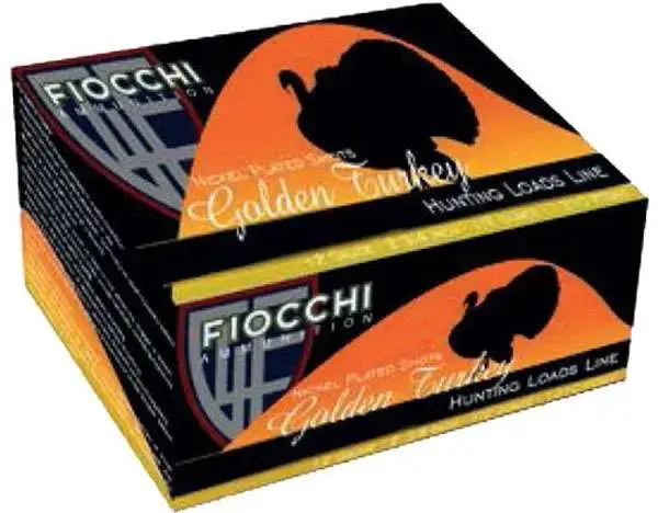 Fiocchi 123TRKC6 Golden Turkey 12 Gauge 3 1 3/4 oz 6 Shot 10 Round Box