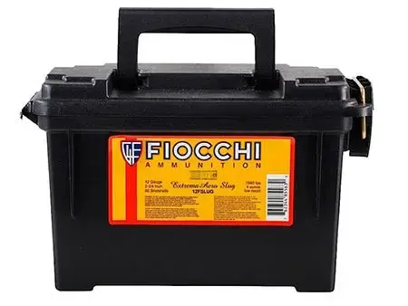 Fiocchi 12FLRSLU Aero Low Recoil 12 Gauge 2.75 1 oz Rifled Slug Shot 80 Round Box (Ammo Can)