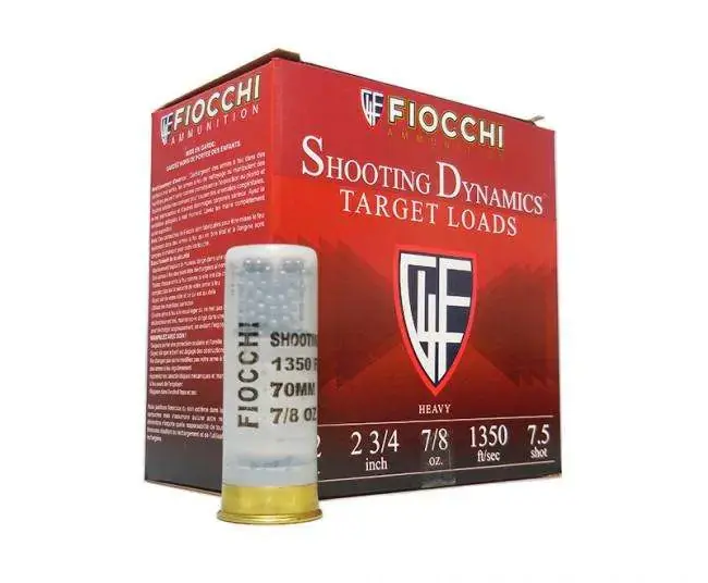 Fiocchi 12SD78H75 Shooting Dynamics Target Load 12 Gauge 2.75 7/8 oz 7.5 Shot 25 Round Box