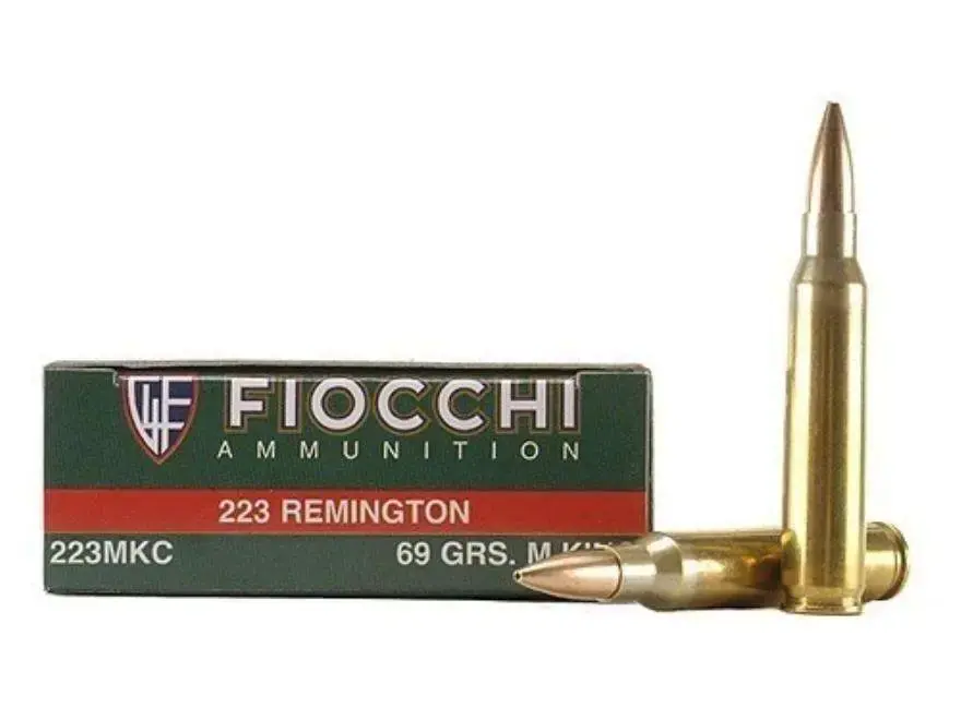 Fiocchi 223MKC Exacta Match 223 Rem 69 gr Sierra MatchKing Boat-Tail Hollow Point (BTHP) 20 Round Box