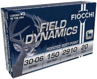FIOCCHI AMO 30-06 SPRINGFIELD 150GR PSP 20-RD (10 BOXES PER CASE)