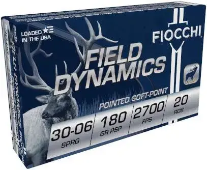 FIOCCHI AMO 30-06 SPRINGFIELD 180GR PSP 20-RD ( 10 BOXES PER CASE )