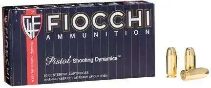 Fiocchi 40SWF Shooting Dynamics 40 S&W 165 gr Full Metal Jacket Truncated-Cone (TCFMJ) 50 Round Box