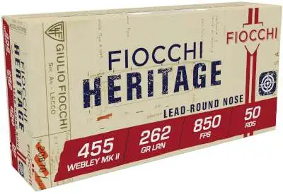 FIOCCHI AMO 455 WEBLEY 262GR LRN 50-RD ( 20 BOXES PER CASE )