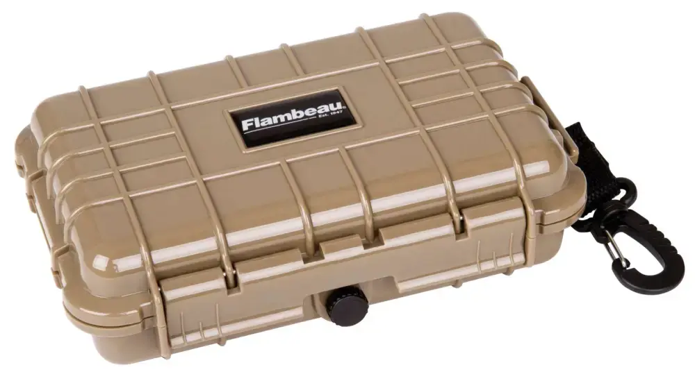 FLAMBEAU HD TUFF BOX SMALL 7.5X5.12X2.17" TAN WATERPROOF W/ZERUST