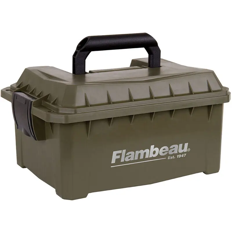 Flambeau 7415SB Shotshell Ammo Can 12/20 Gauge 9.625" L x 7.5" W x 4.25" D 4 Boxes Tan