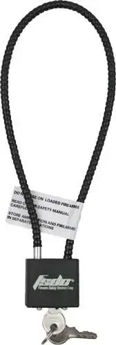 Firearm Safety Devices CL1020RKD Cable Gun Lock 15" Black
