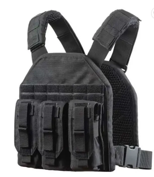 GUARD DOG BODY ARMOR TERRIER PLATE CARRIER BLACK ADJUSTABLE WITH MULTIPLE POUCHES