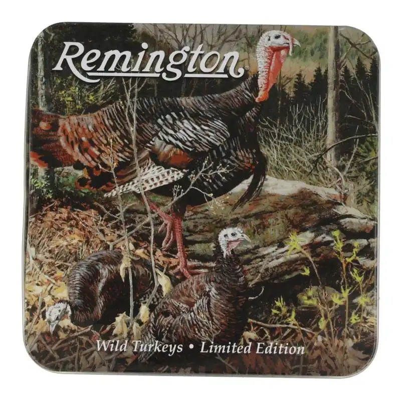 REMINGTON CUTLERY WILD TURKEYS 2-KNIFE SET W/TIN