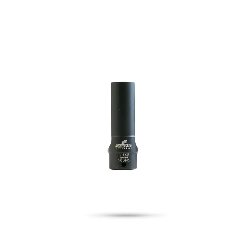 Bushmaster 0051012BLK Snake Charmer Muzzle Brake Black 11/16"x24 tpi for 450 Bushmaster